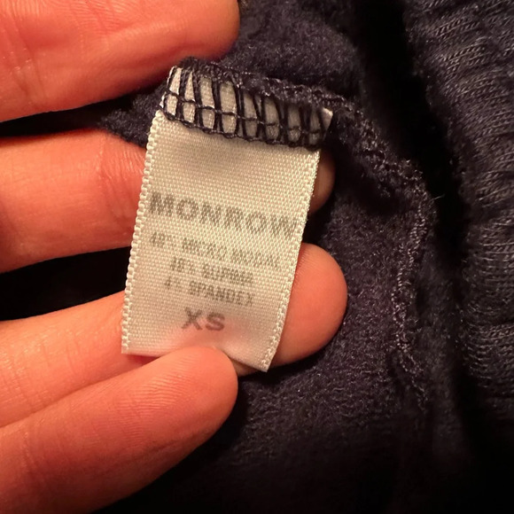 NWT Monrow Super Soft Cargo Joggers in Navy XS - Picture 10 of 11